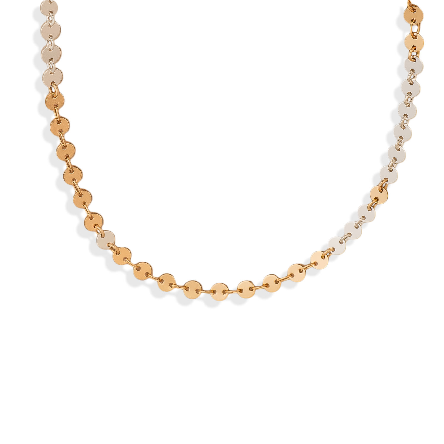 Kate Koel Women's Gold / Silver Mixed Metal Dot Disc Necklace In Multi