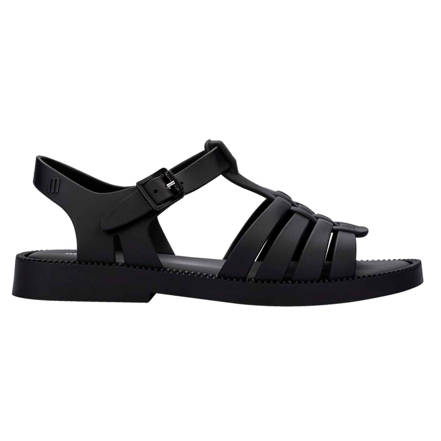Melissa Possession Fresh Jelly Fisherman Sandal In Matt Black, Women's At Urban Outfitters In Black