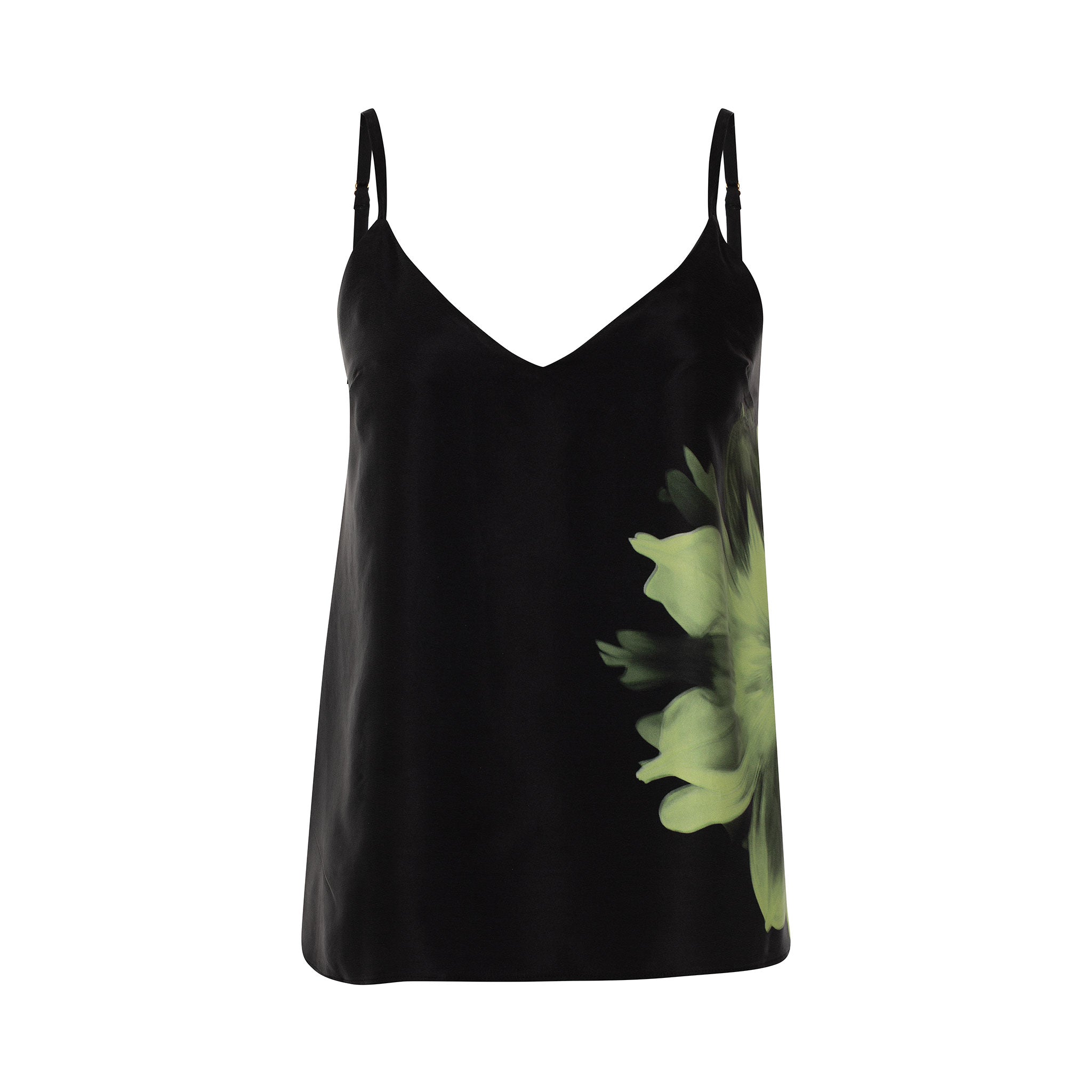 Nokaya Women's Silk Dreamscape Camisole Black Flower In Black