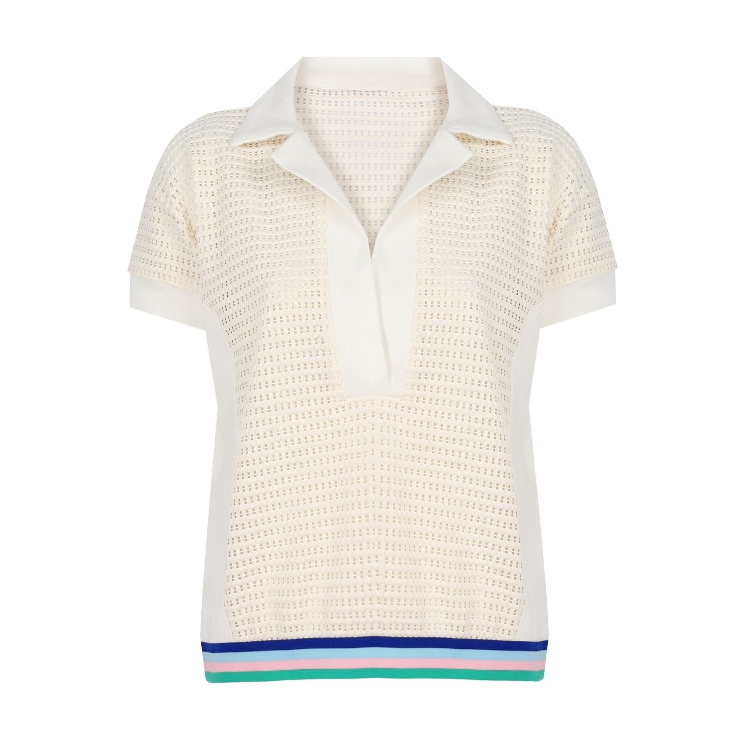 Yorstruly Women's White Farrah Tshirt - Colour Cream - Tshirt With Knitted Fabric In White