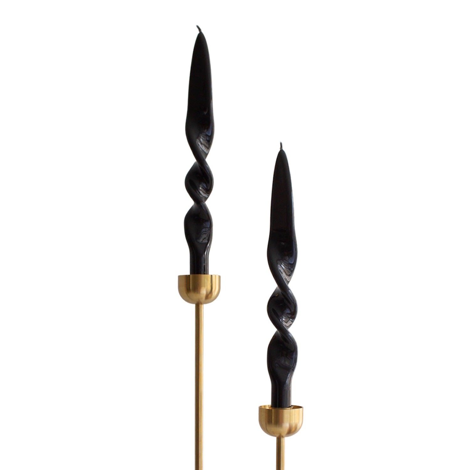 The Parmatile Shop Black Smoke Taper Candle Set In Black