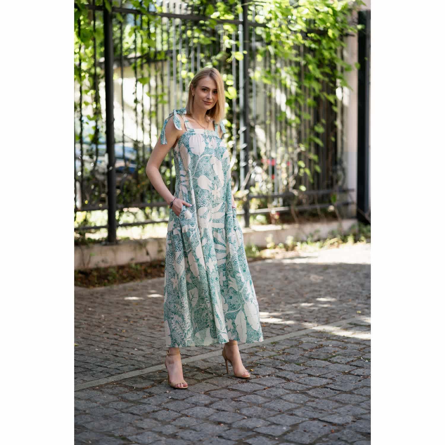eco maxi dress Women's Sexy Long Sleeve Eco-Friendly Loose Floor-Length Natural Waist  Floral Print 100% Cotton Maxi Dress Elegant Celebrity| Alibaba.com