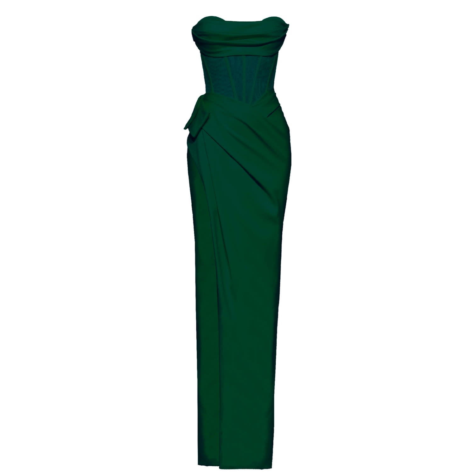 Green Satin High Split Green Satin Corset Dress With Padded Bra Elegant And  Comfortable For Evening Parties And Summer Events From Fllourishing, $29.38