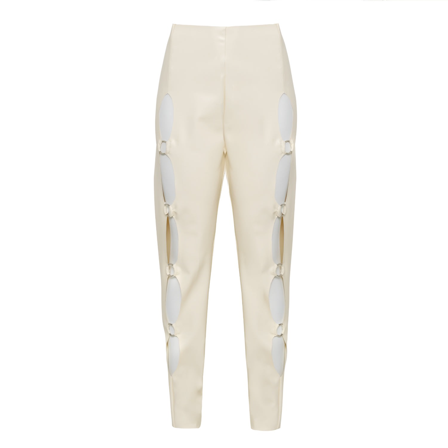 Paloma Lira Women's Off White Latex Pants In White