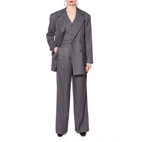 Aggi By Halewski Tiffany Downtown Grey Blazer