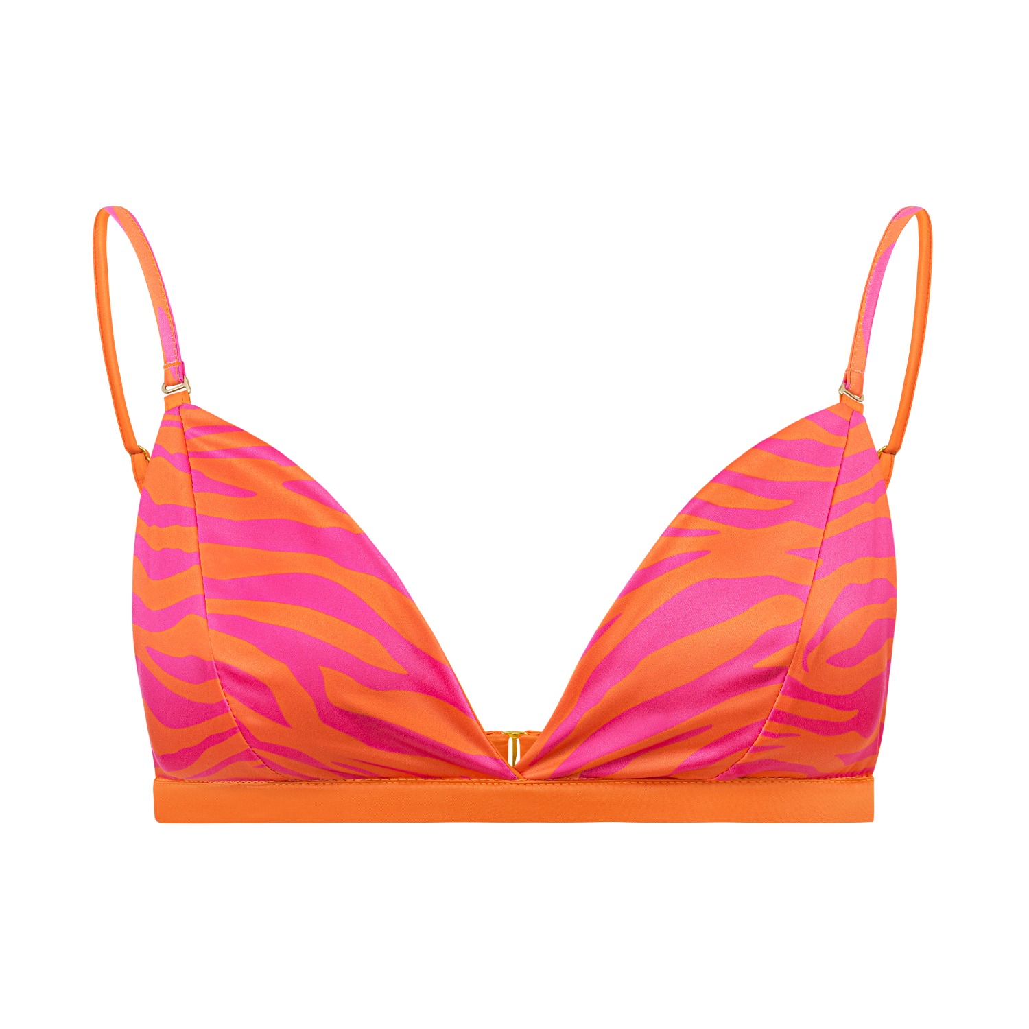 DOUBLE-SIDED ORANGE/ZEBRA BRALETTE Wild Sunrise - Ekcentrik