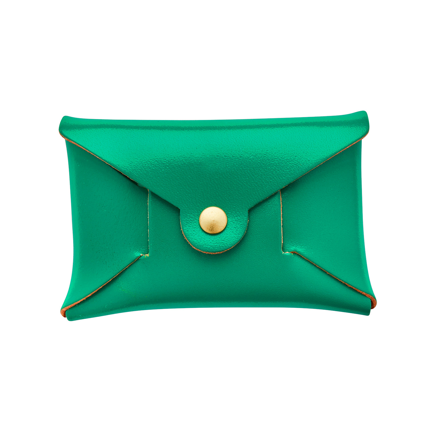 Women’s Vivid Green Leather Card + Coin Purse Sbri
