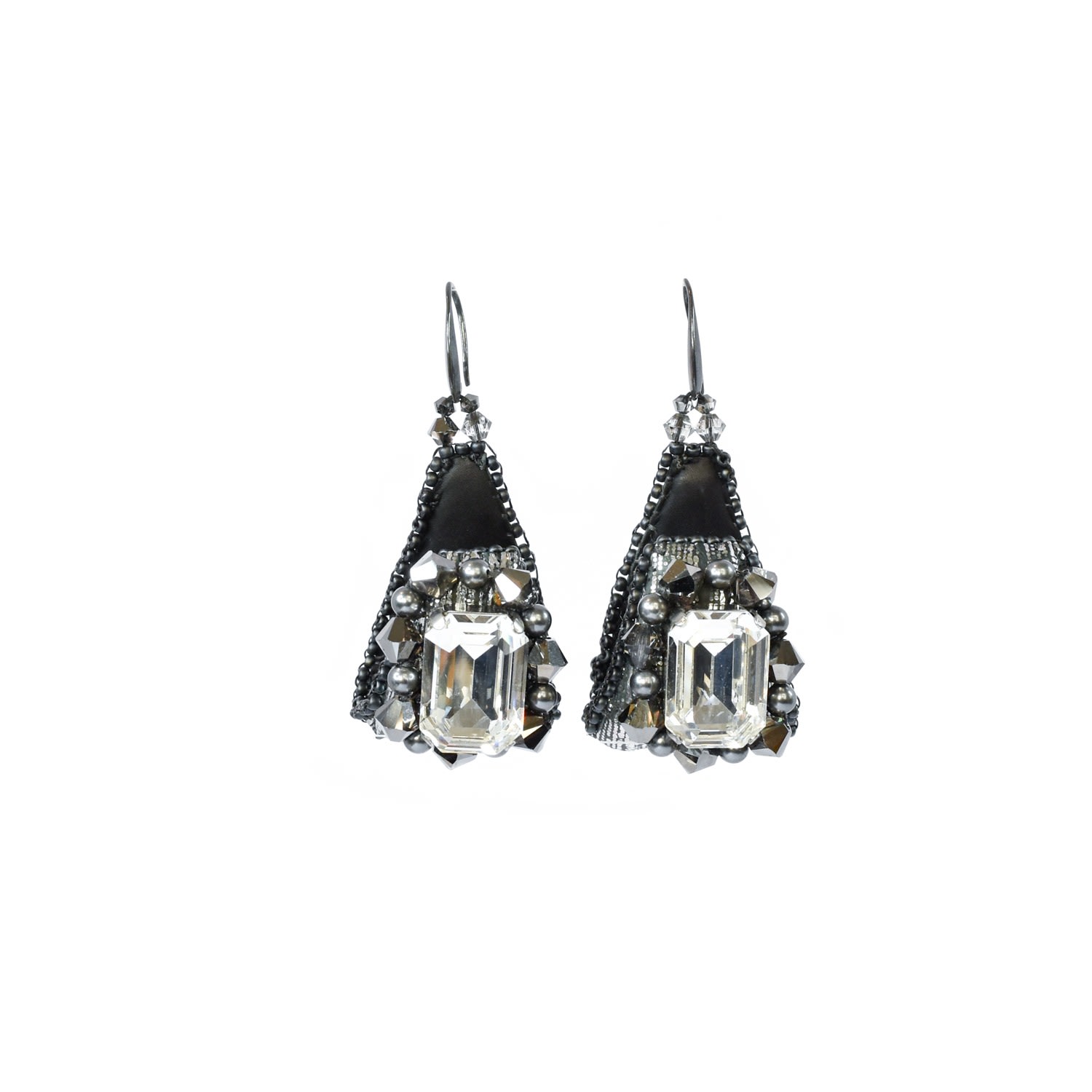 Women’s Black Cara Earrings Dark Silver ElevÃ©e Jewels