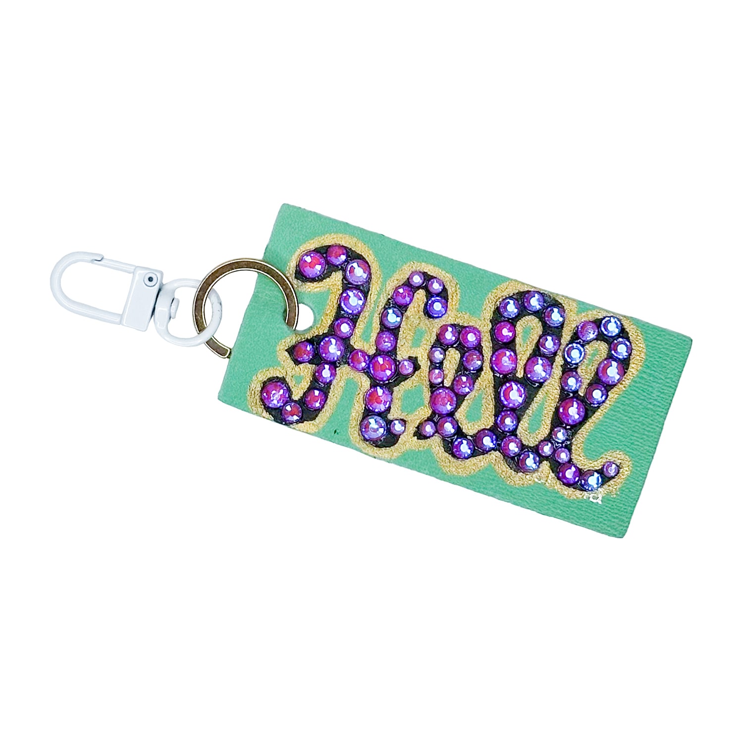 Acid Cat Women's Green Hell Sparkle Bag Charm Keychain