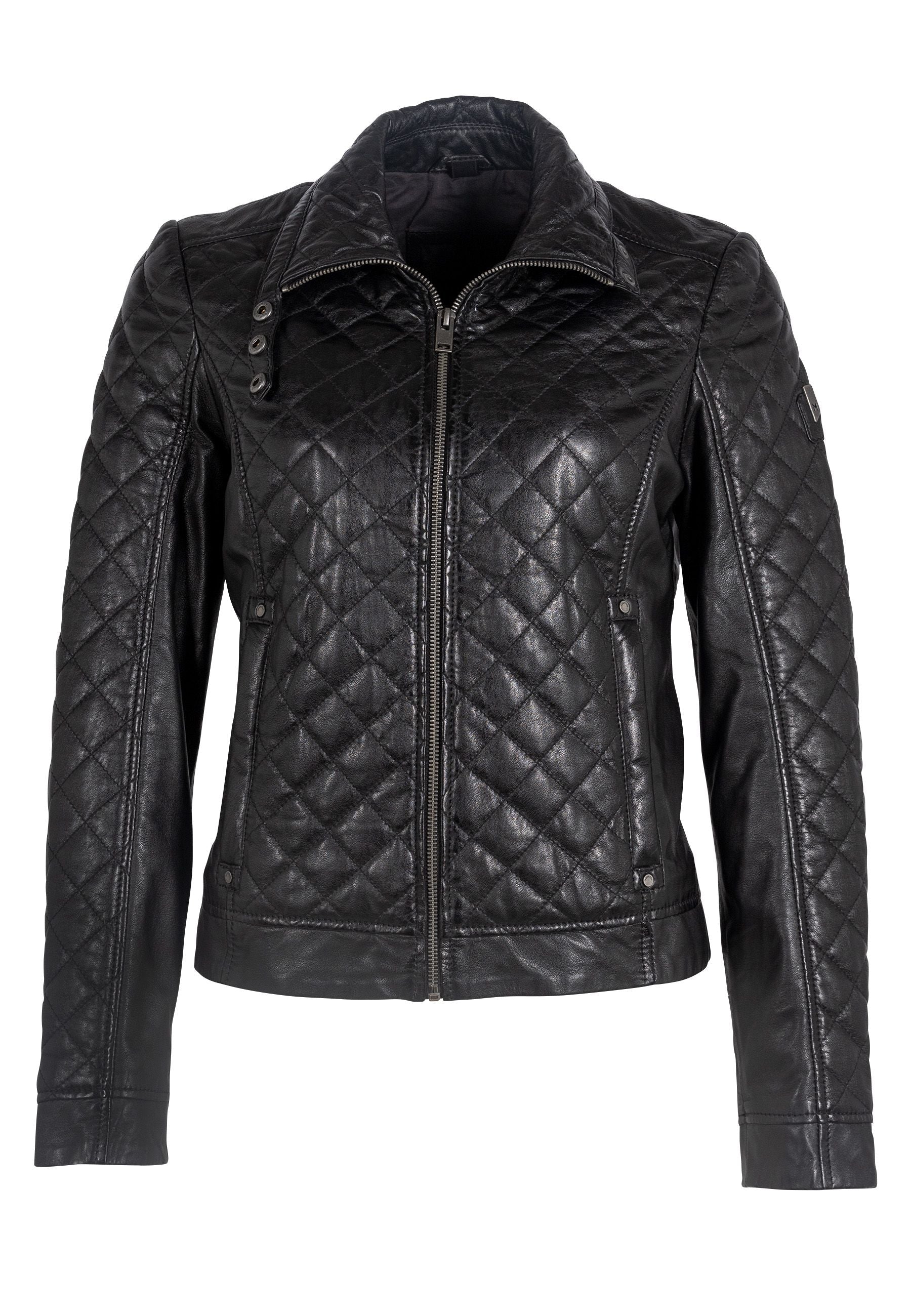 Women’s Breana Cf Leather Jacket, Black Extra Small Mauritius