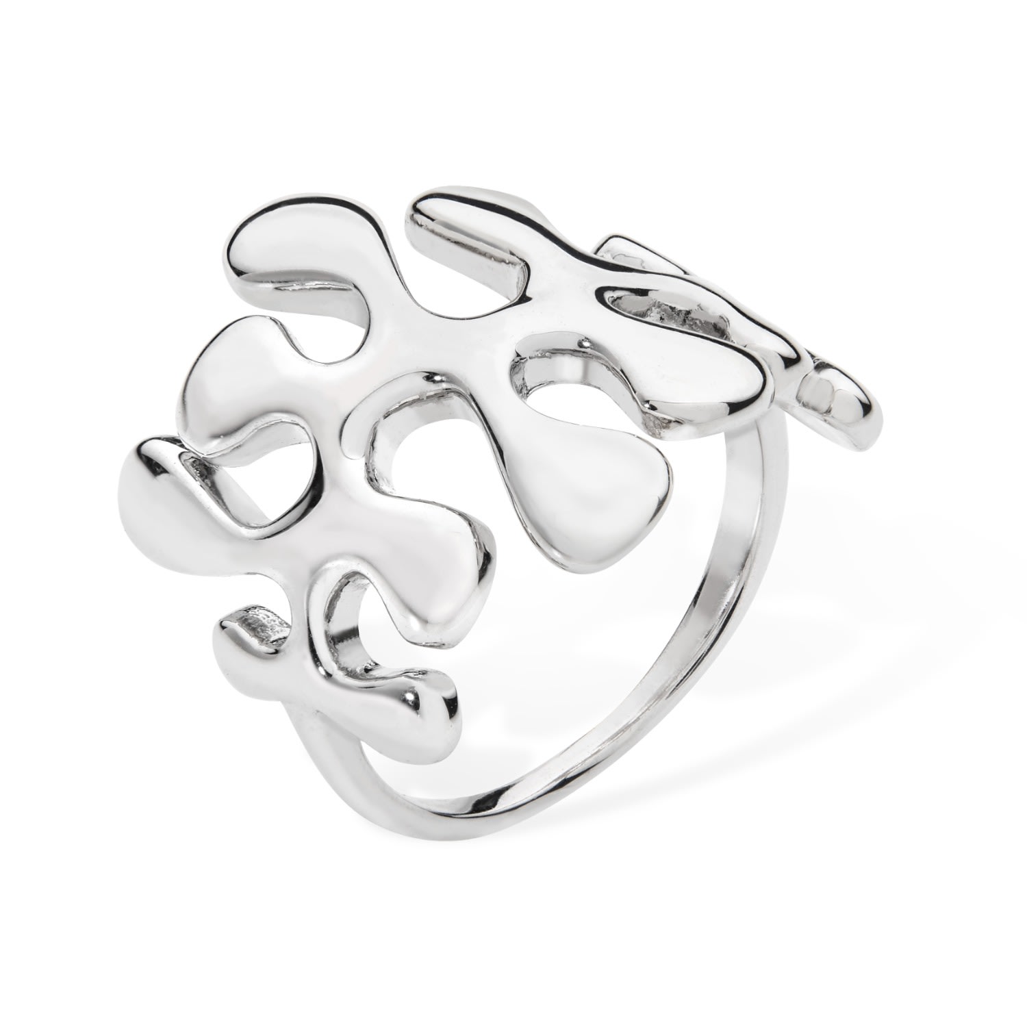 Lucy Quartermaine Women's Solid Sterling Silver Splash Large Ring