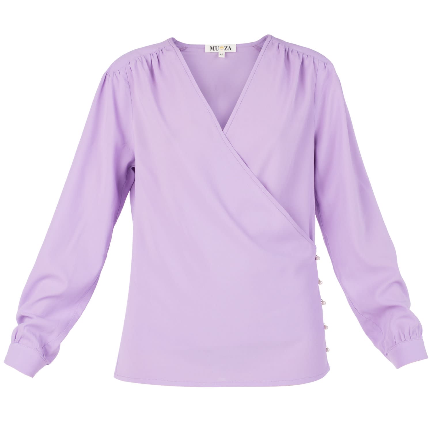 wrap over tops with sleeves