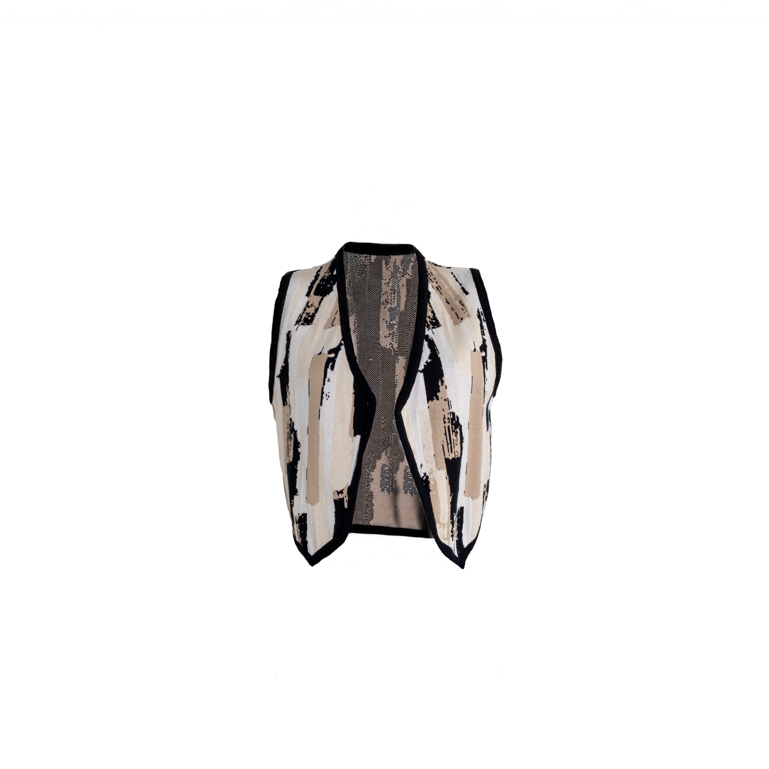 Süel Knitwear Women's Black / White / Neutrals Meteorite Vest Office Mix In Black/white