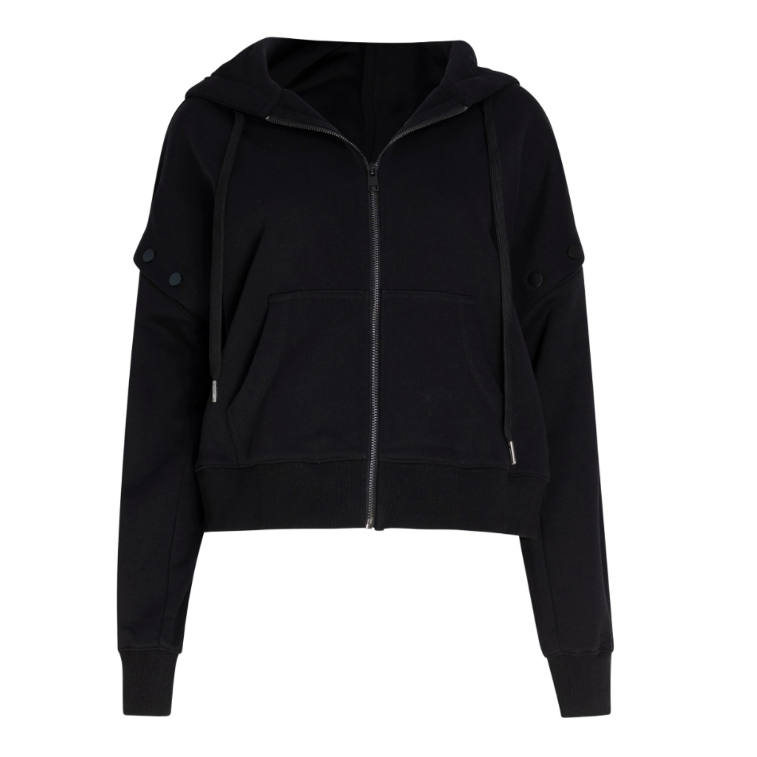Circular Path Women's Two In One Hoodie - Black In Black