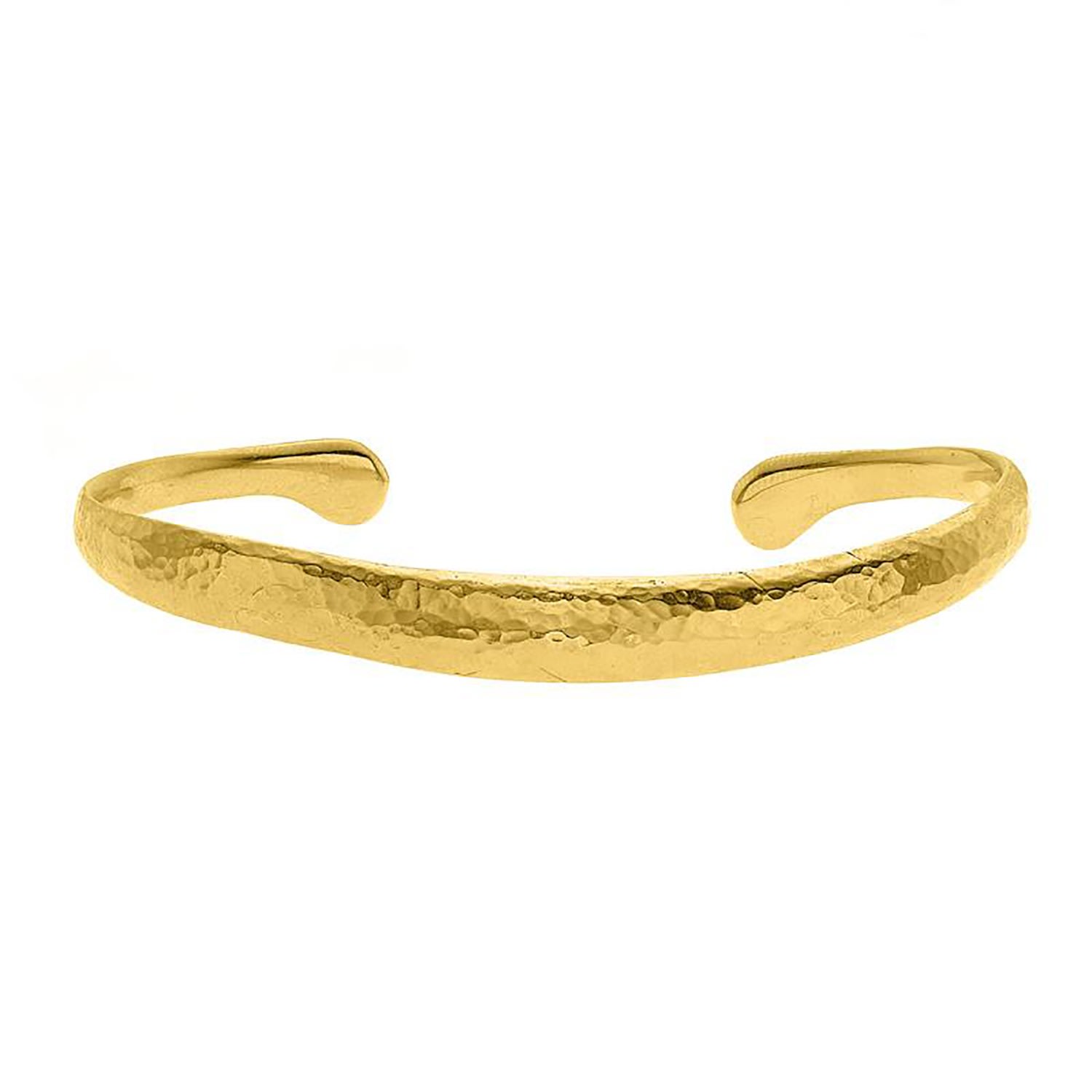 Women’s Yellow Gold Vermeil Curved Torque Bangle Dower & Hall