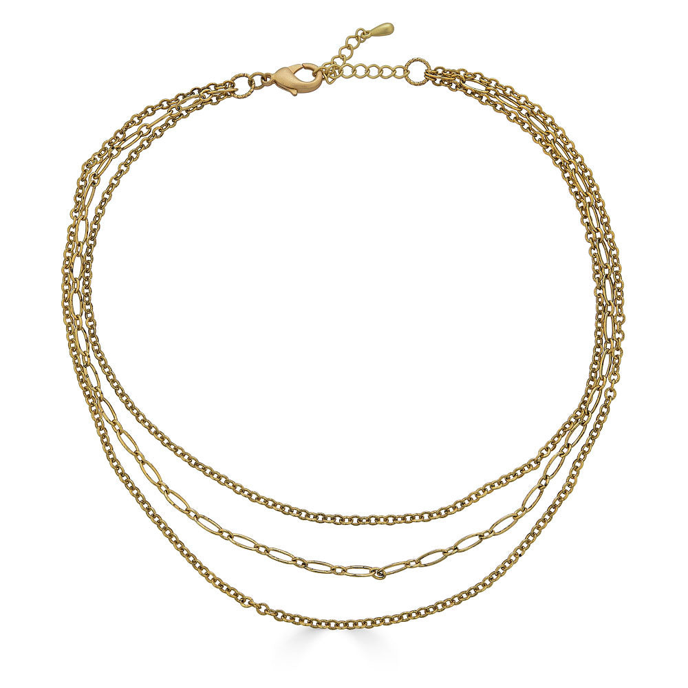 Loni Paul Jewelry Women's Gold Delicate Three Strand Necklace In Gold