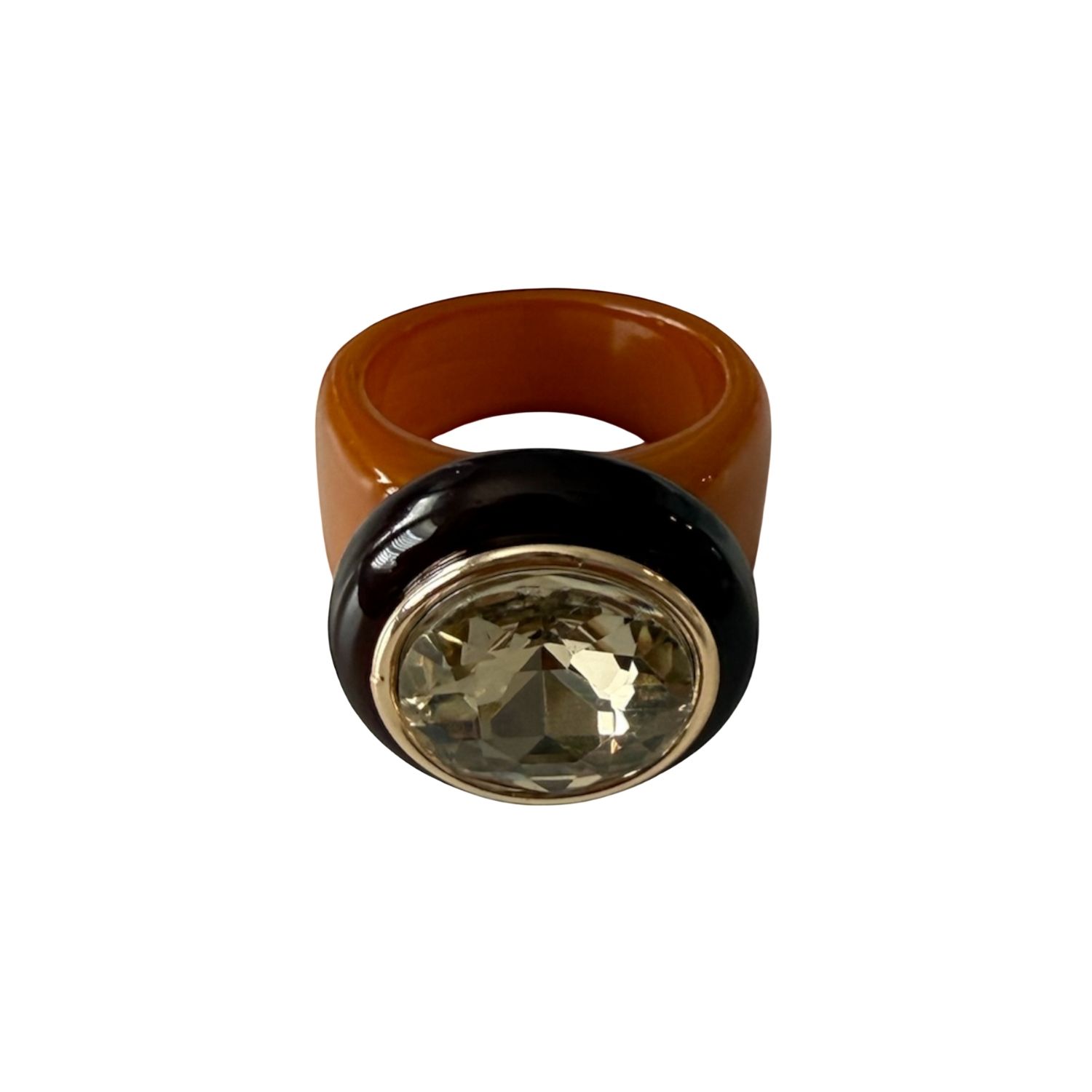 Smith & Co. Jewel Design Women's City Girl Ring - Mocha Brown In Brown