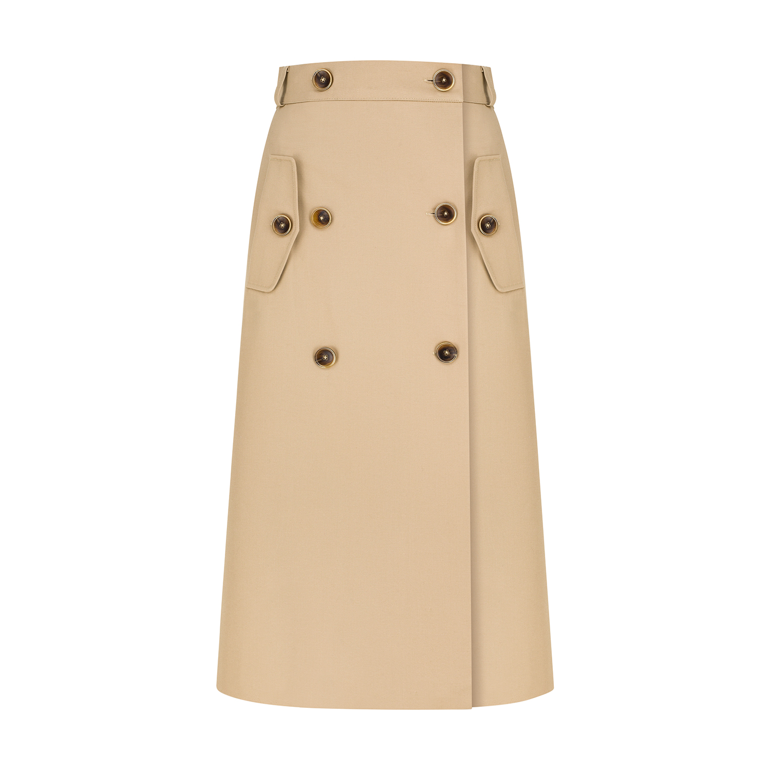 【PORTERNA】Eddy Mid-Length Skirt High Rise Long Skirt In Plus Size With Center Front Slit