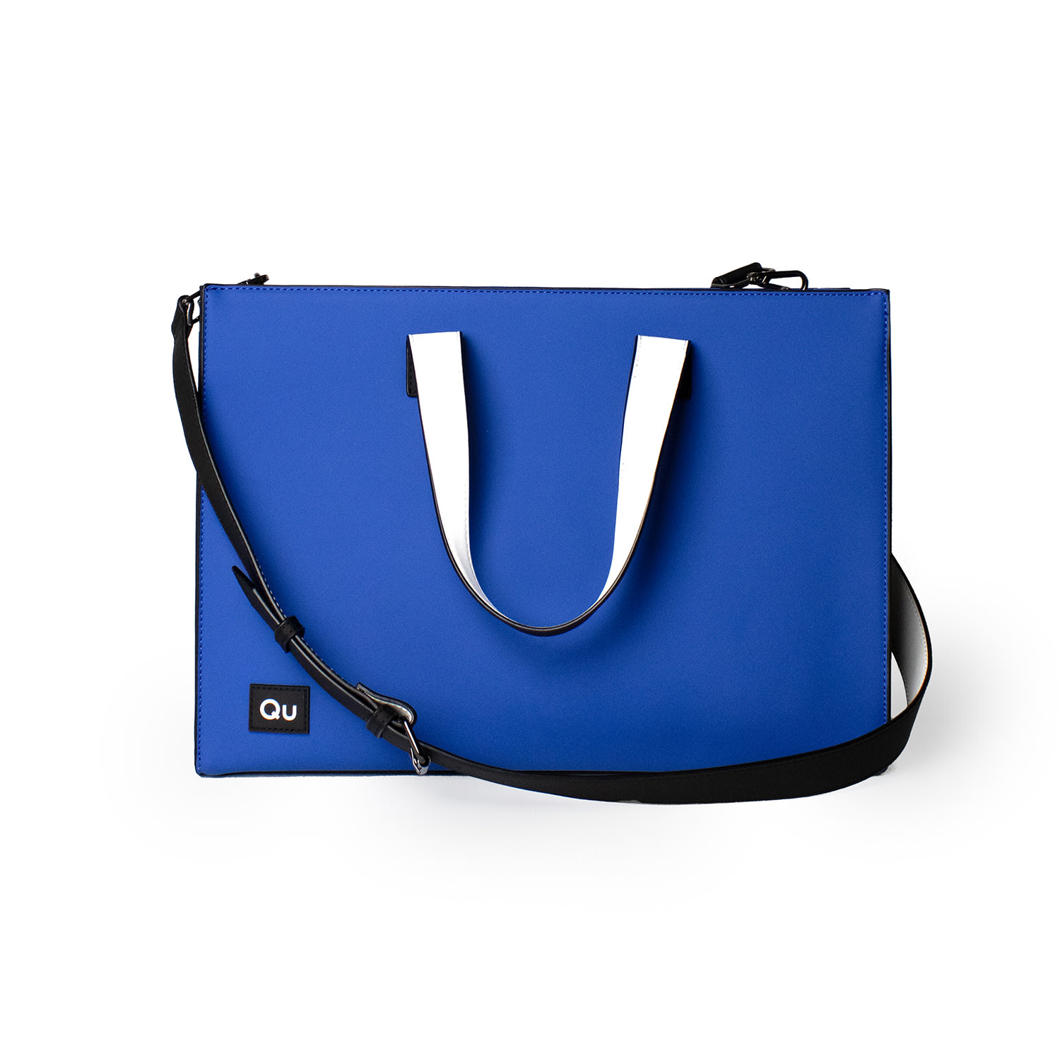 Qu Women's Blue Matte Tote Bag In Blue