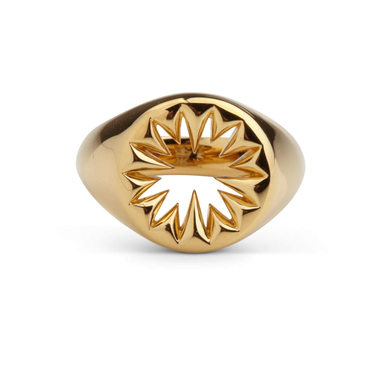 Women’s Wild Crocodile Signet Ring Gold Kasun