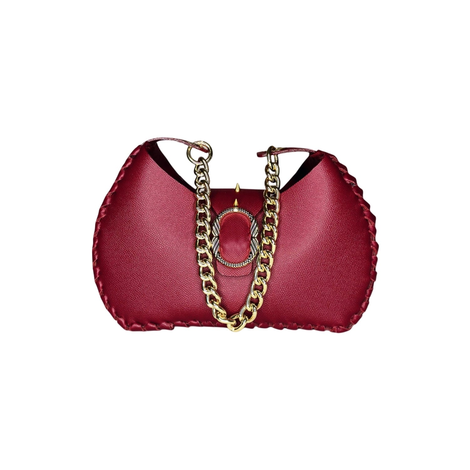 Ruj Heritage Women's Red / Gold Hobo Bag Cherry In Multi