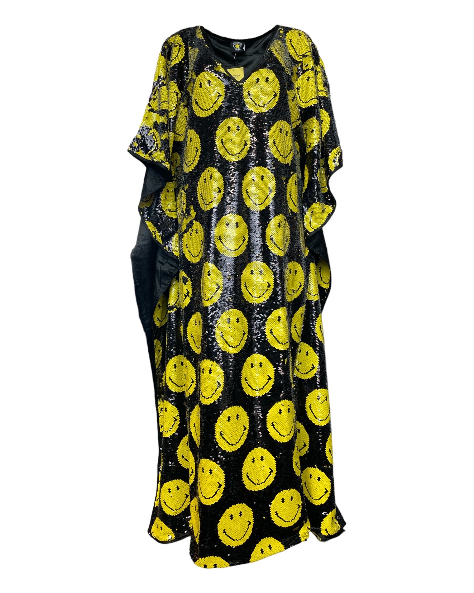 Women’s Black / Yellow / Orange Any Old Iron X Smiley Kaftan One Size