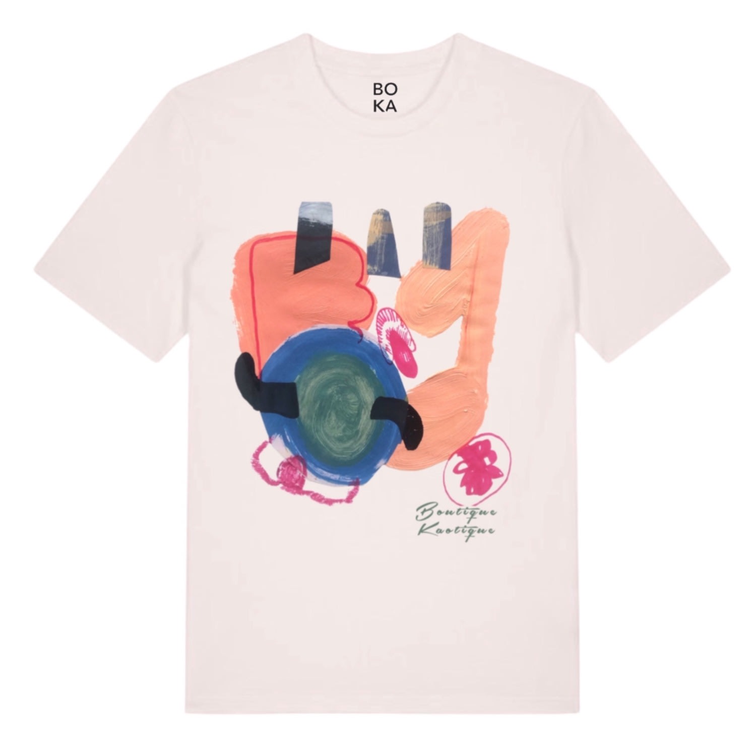 Boutique Kaotique Women's White My Brain Is Off-line Today Organic Cotton Tee. In White