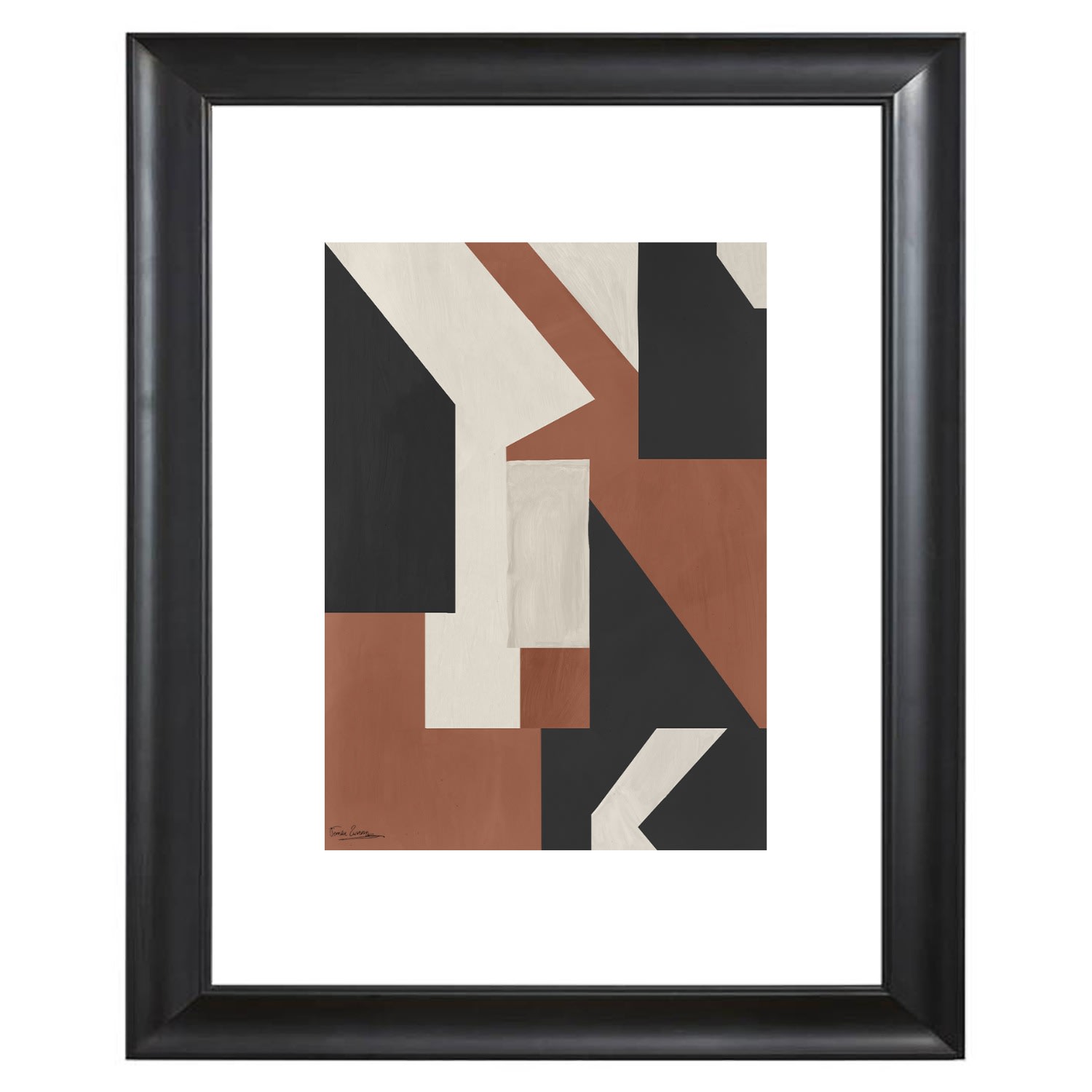 Brown Art Print Geometric Terra Catchii