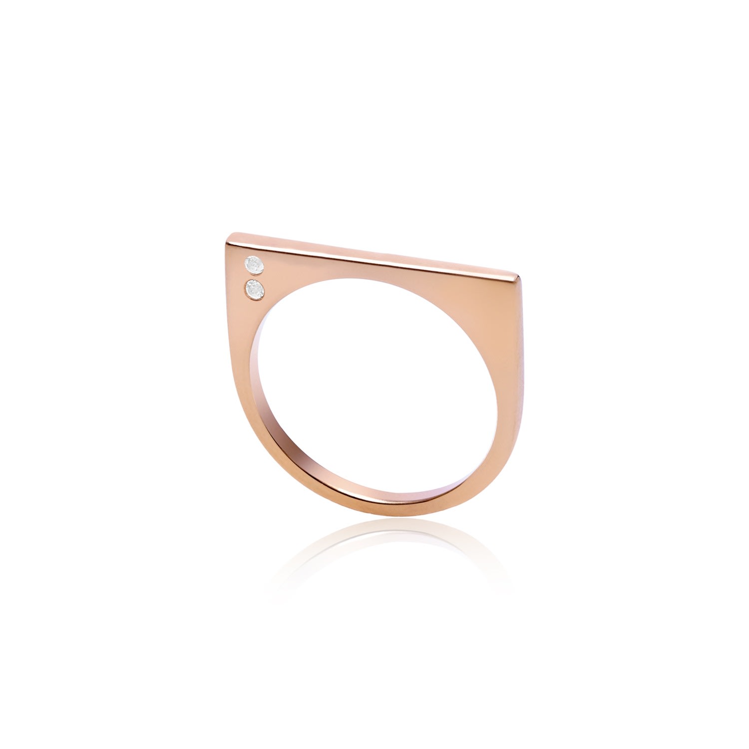 Women’s Rose Gold Minerva Rose Gem Stacking Ring Neola Design