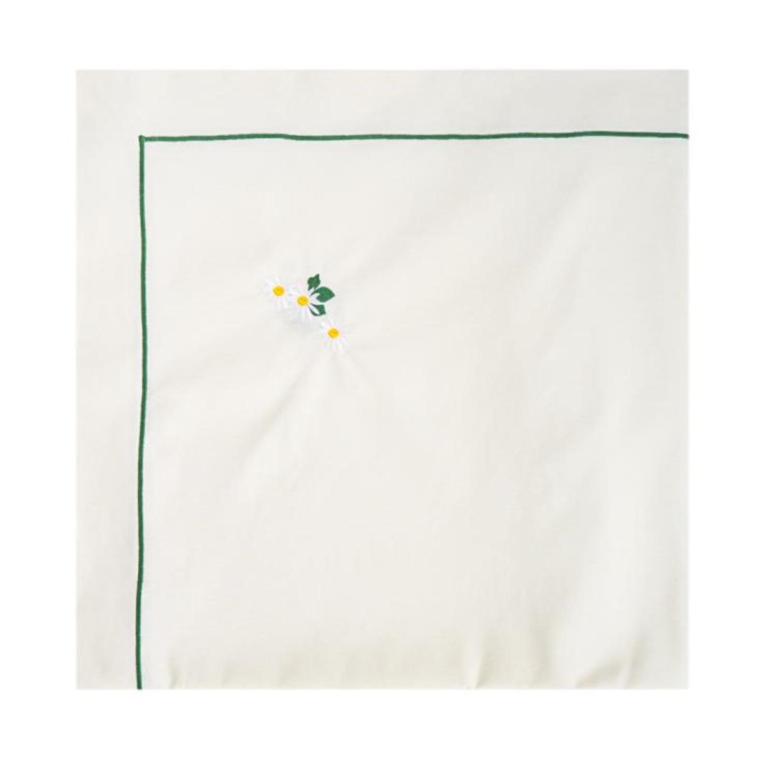 Km Home Collection Papatya - Daisy Embroidery Cotton Tablecloth