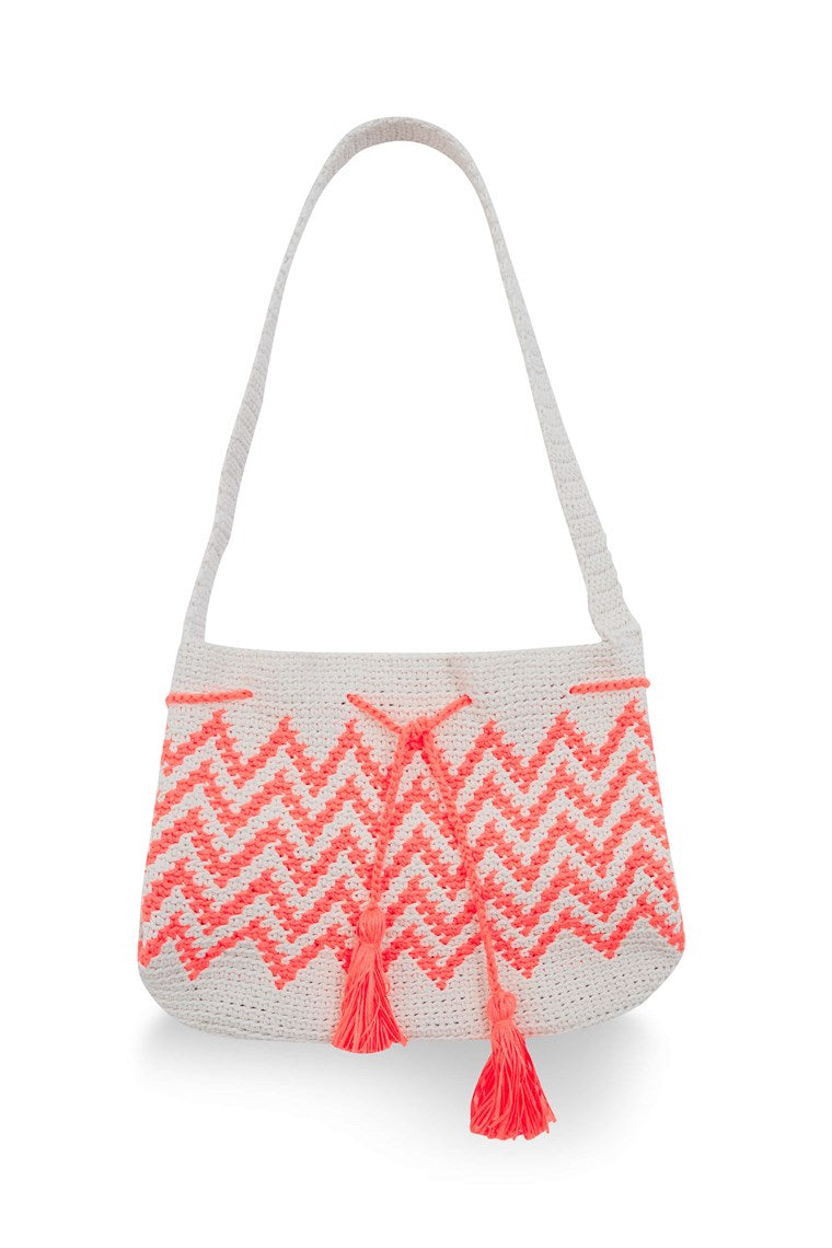 Women’s Mia Bag Handmade Knitwear Bag Beige/Orange One Size Peraluna