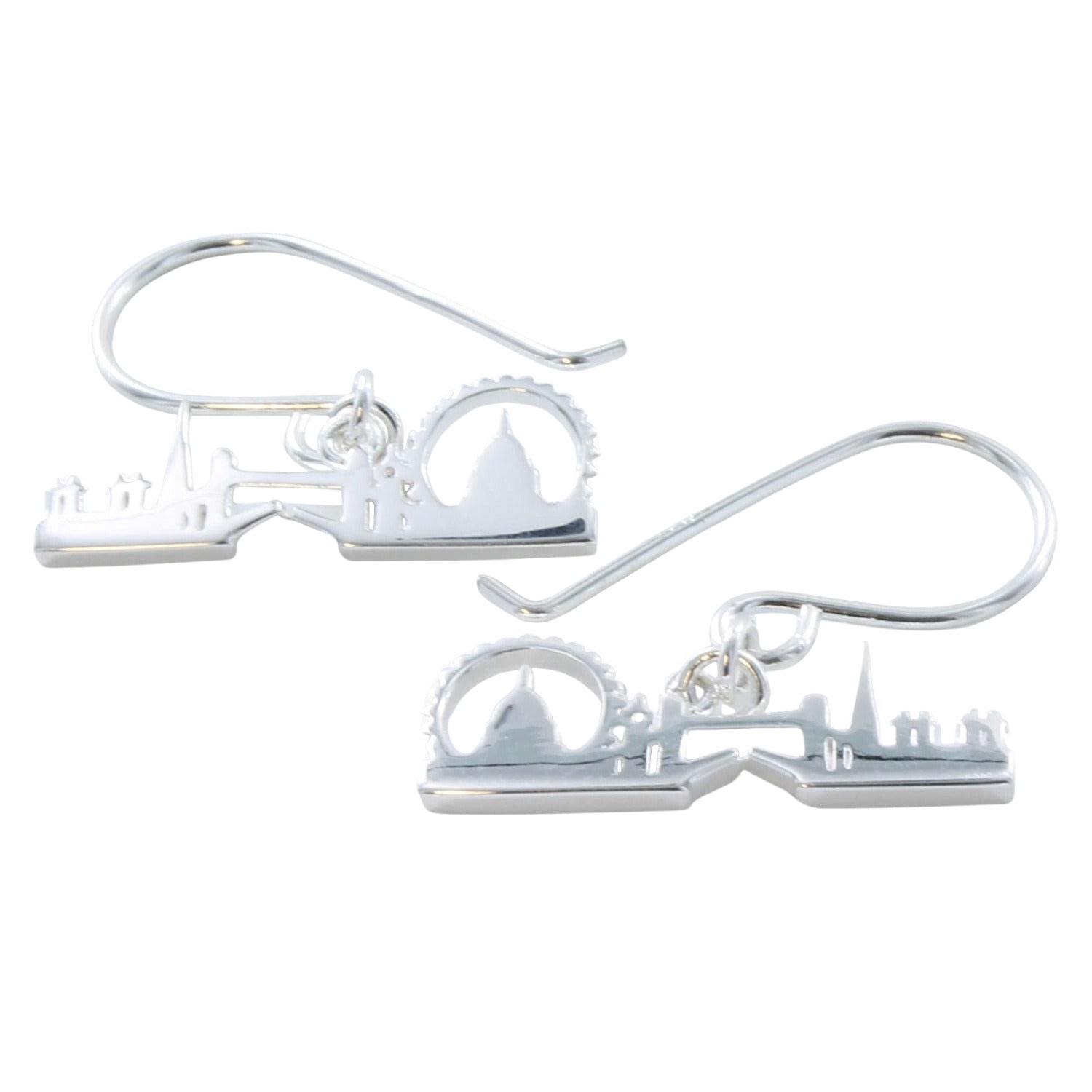 Reeves & Reeves Women's London Skyline Sterling Silver Hook Earrings In Gray