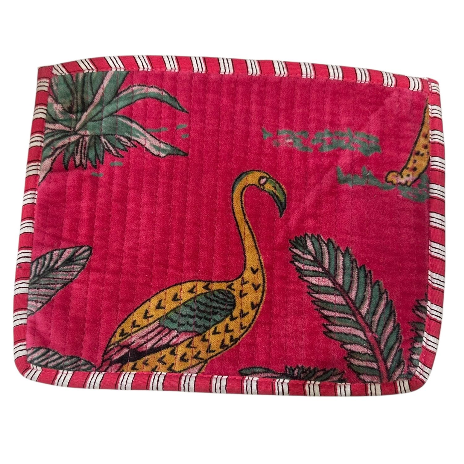 Conscious Yoga Collective Women's The Recycled Flat Pouch In Red Jungle