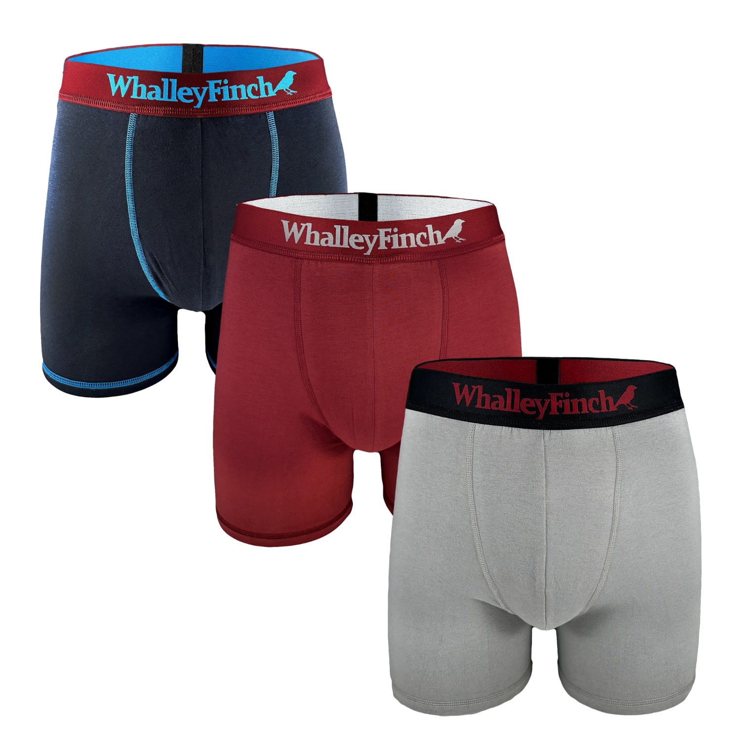 Whalley Finch Men's Denman Motion Boxer Briefs Three-pack