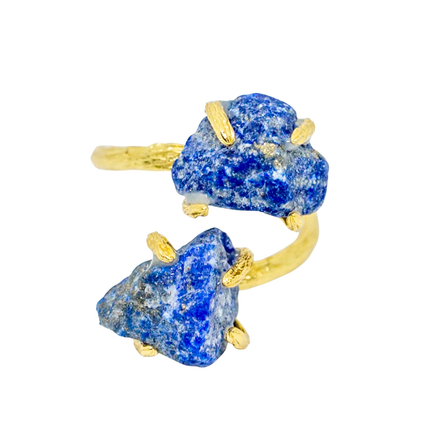 Jiaying Wang Wjy Studio London Women's Blue / Gold Elemental Birth Natural Sapphire Adjustable Ring In Multi
