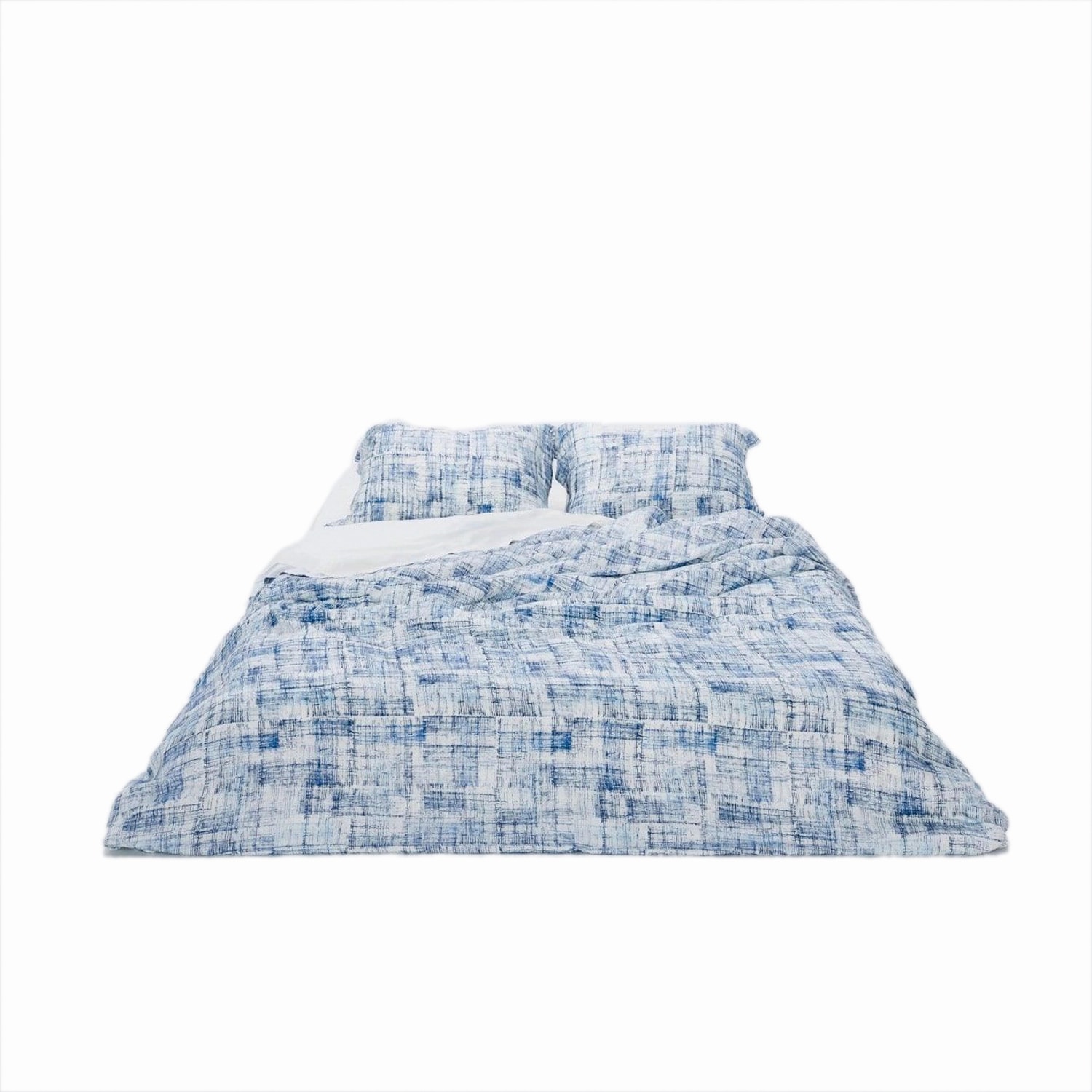 Abstract Line Drawing Print Duvet Set - Blue Us Twin Notlabeled