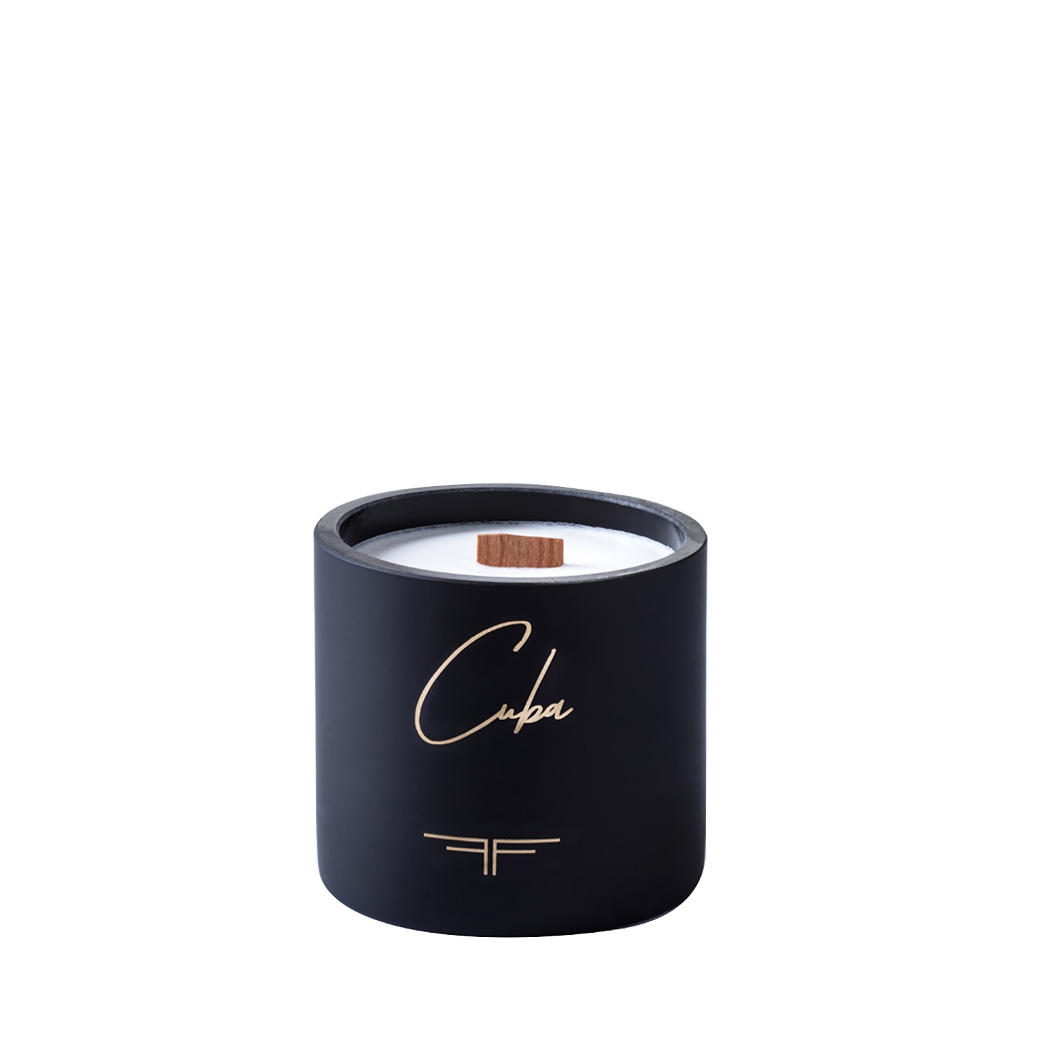 Fiolas Black Cuba Woodwick Candle In Black