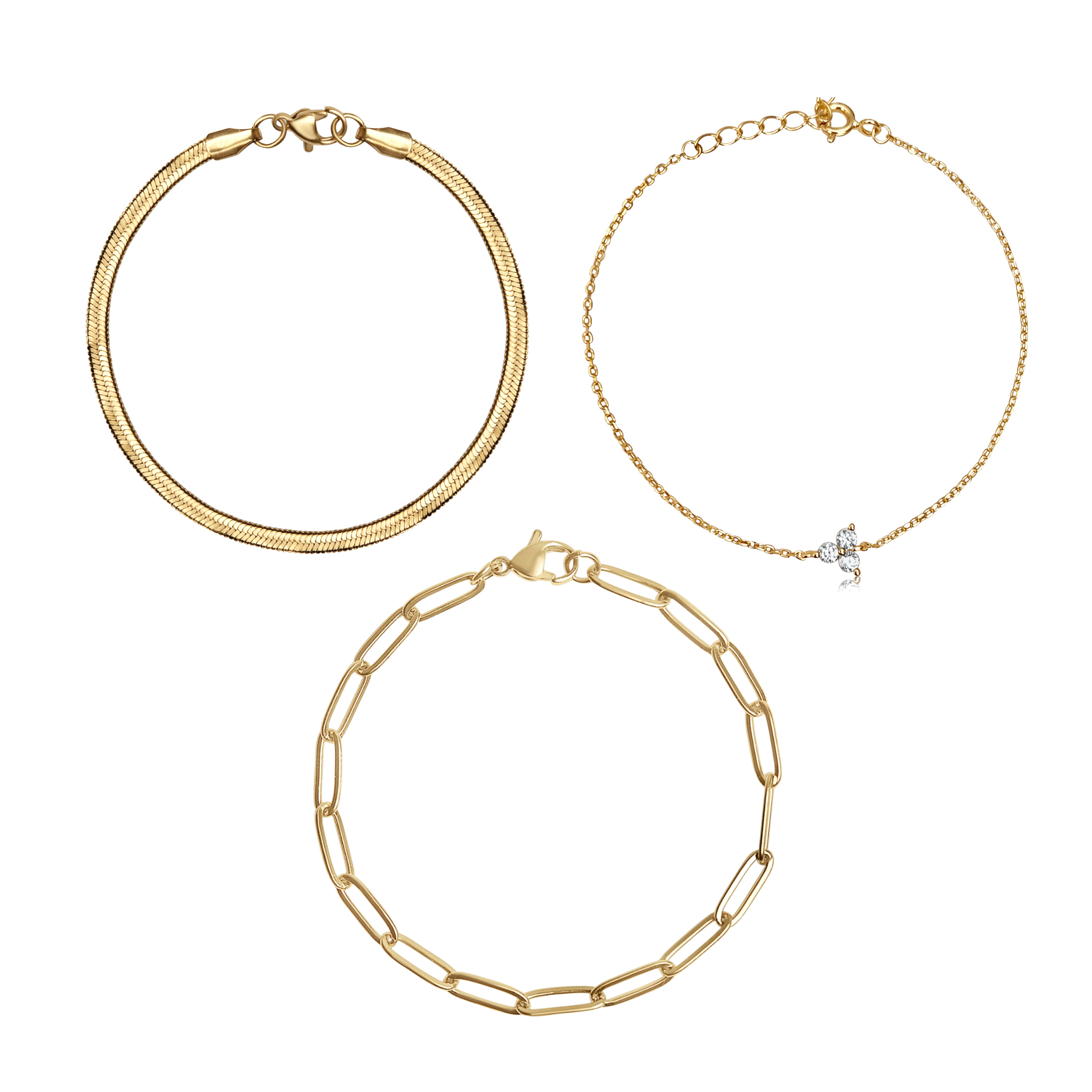 Mg Jewelry Women's Gold Loannina Bracelet Set