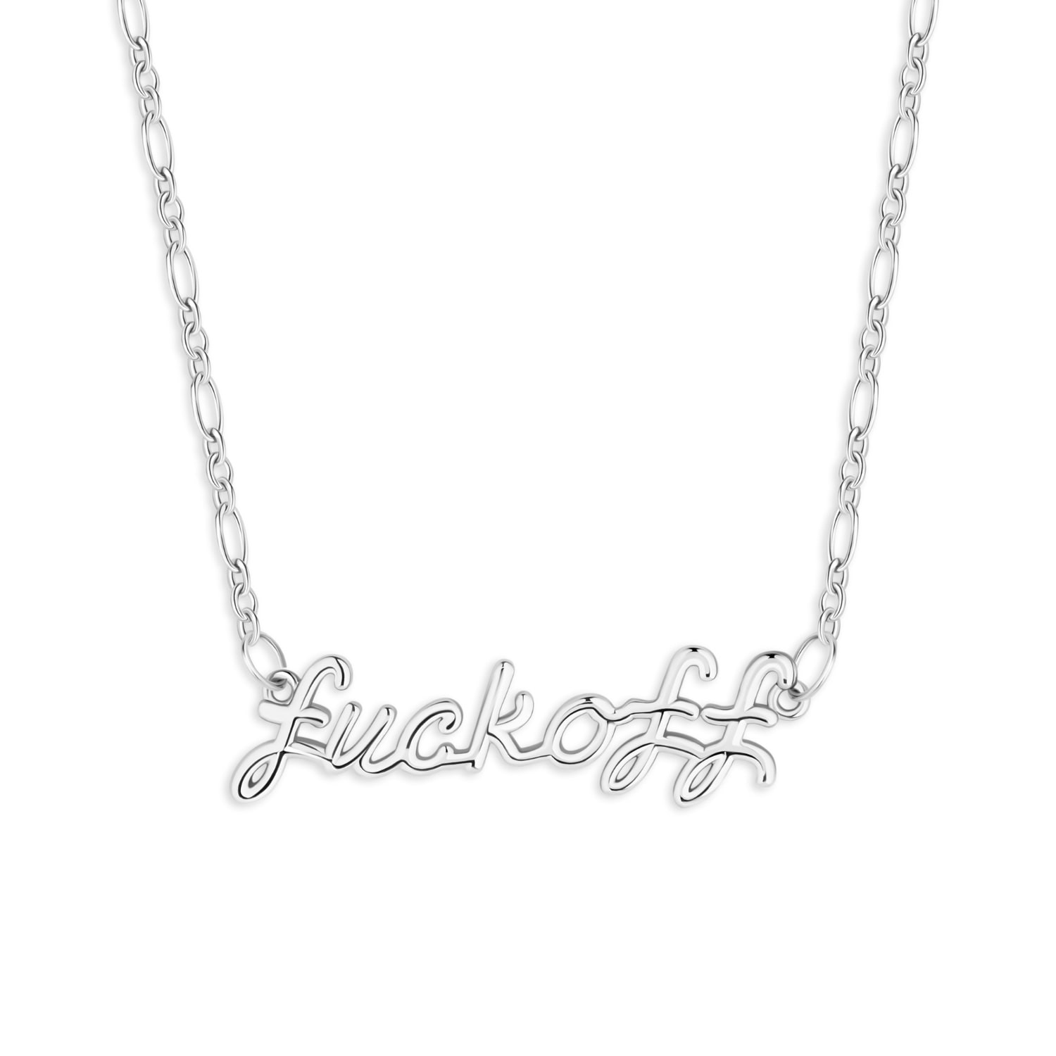 Rejected Hearts Club Women's Gold F Off Necklace Silver In Gold