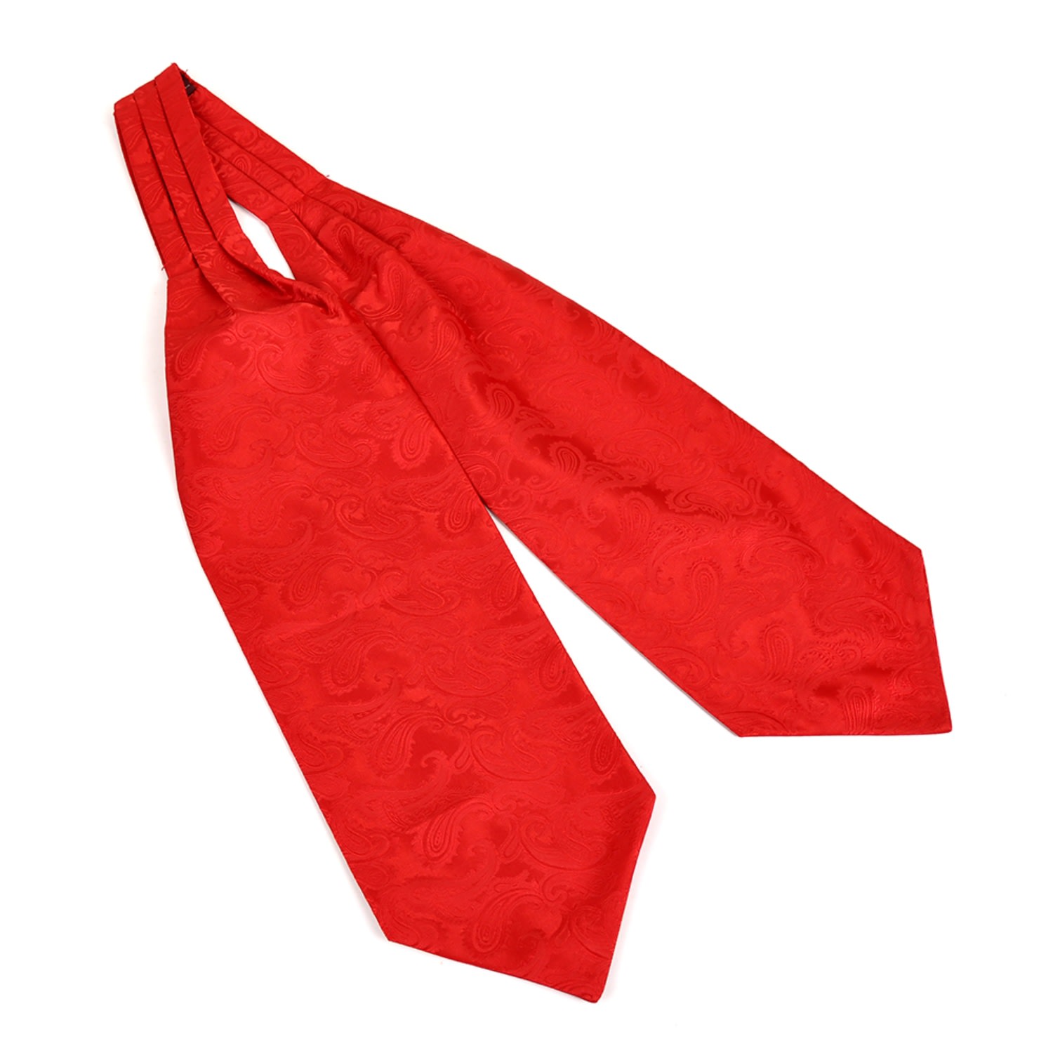 Men's Self Tie Paisley Cravat – Red | One Size | David Wej
