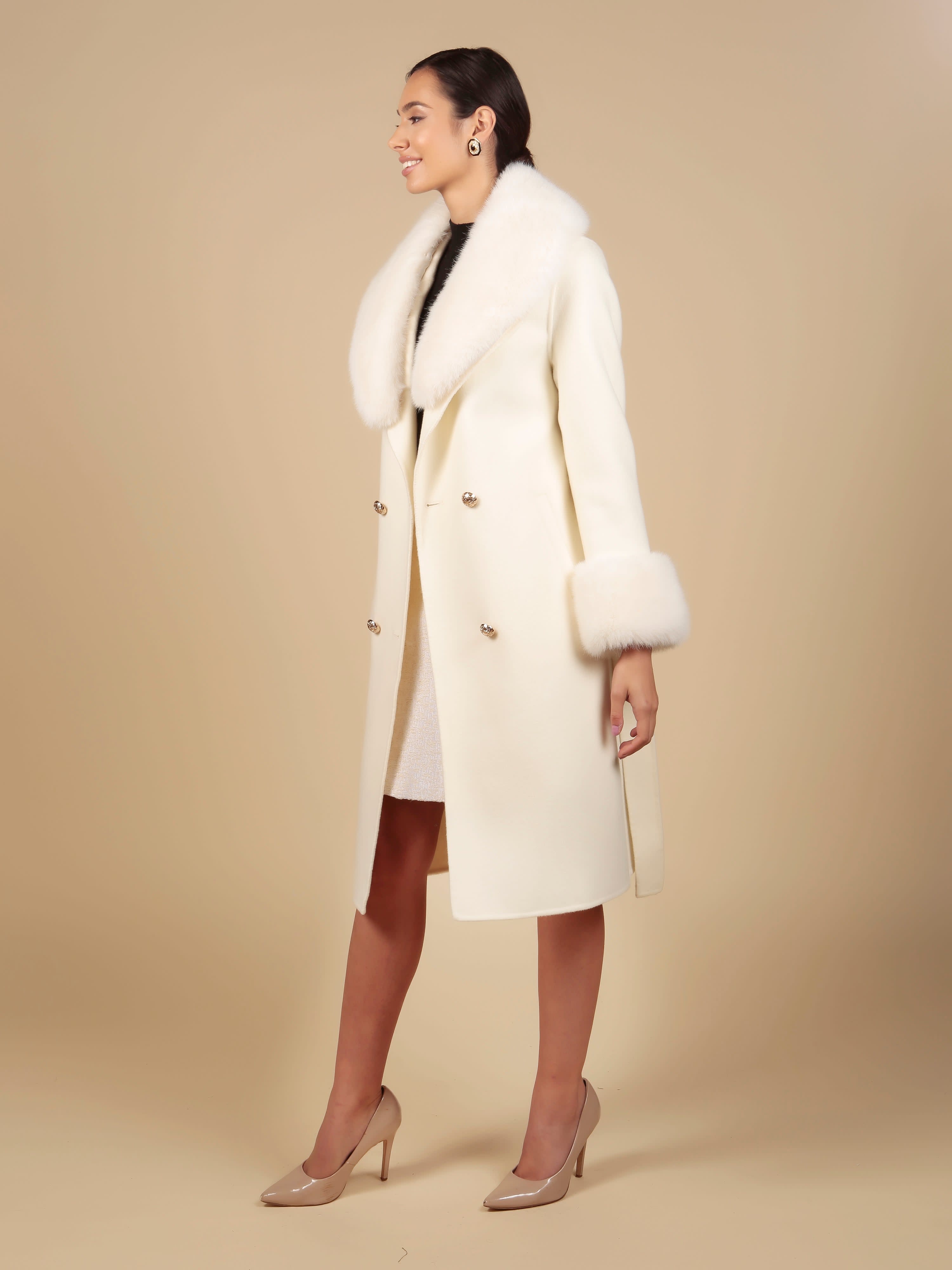 Marilyn' Wool Swing Coat in Rosso – Santinni