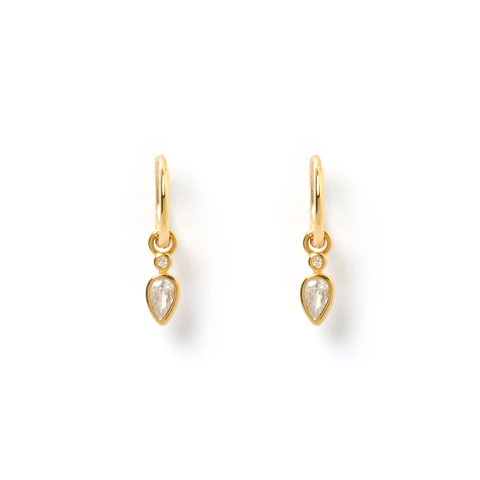 Arms Of Eve Women's Gold / White Daisy Gold Earrings - Stone In Multi