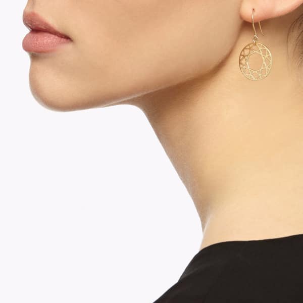 Shop Myia Bonner Gold Brilliant Diamond Drop Earrings