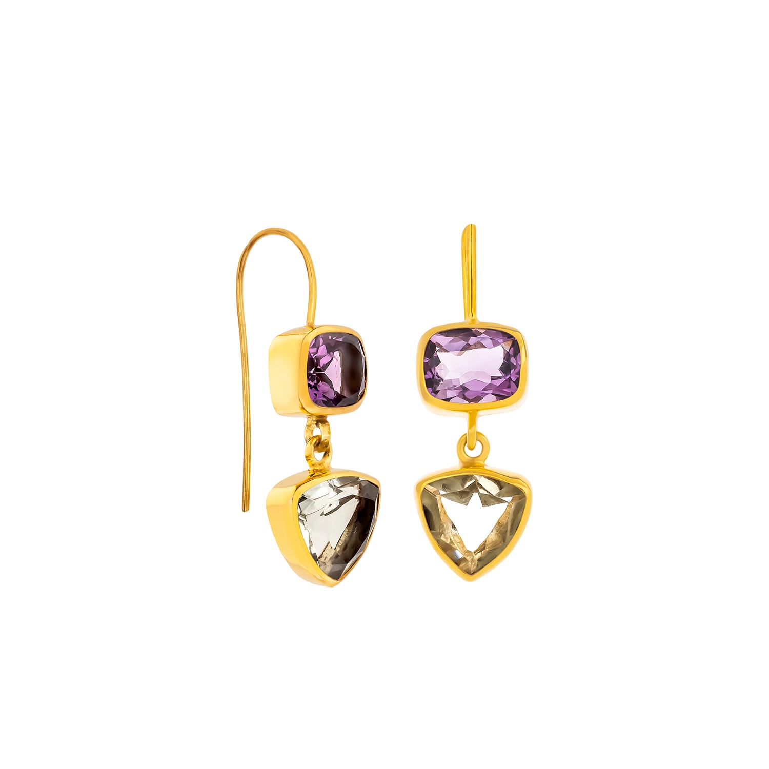 Women’s Pink / Purple / Green First Love Amethyst Earrings Bonjouk Studio