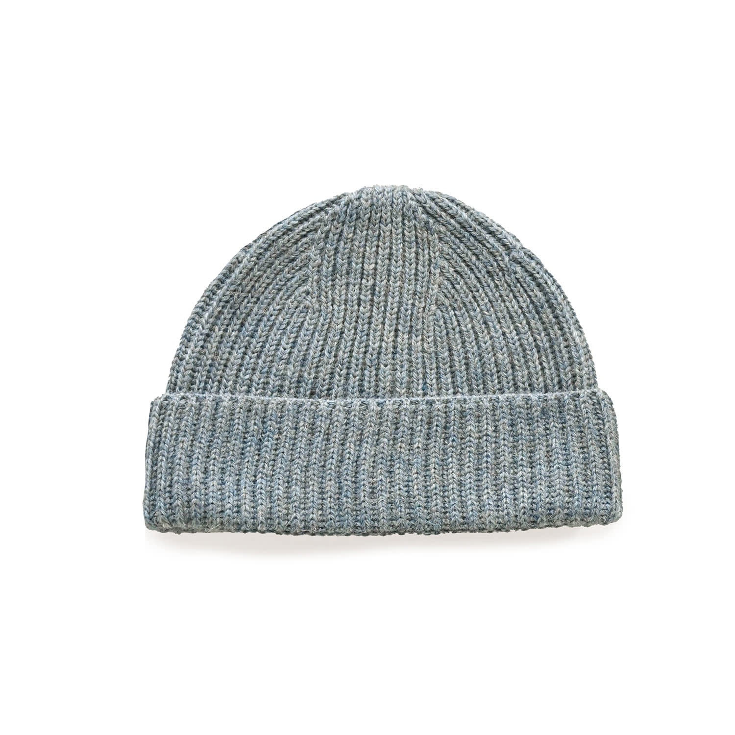 Oubas Women's British Wool Beanie In Slate Blue In Blue