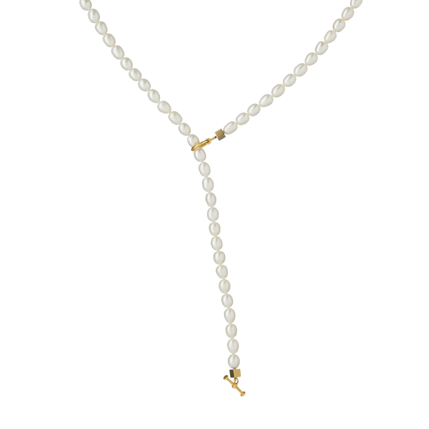 NARRO - Vermeil Long Pearl Necklace