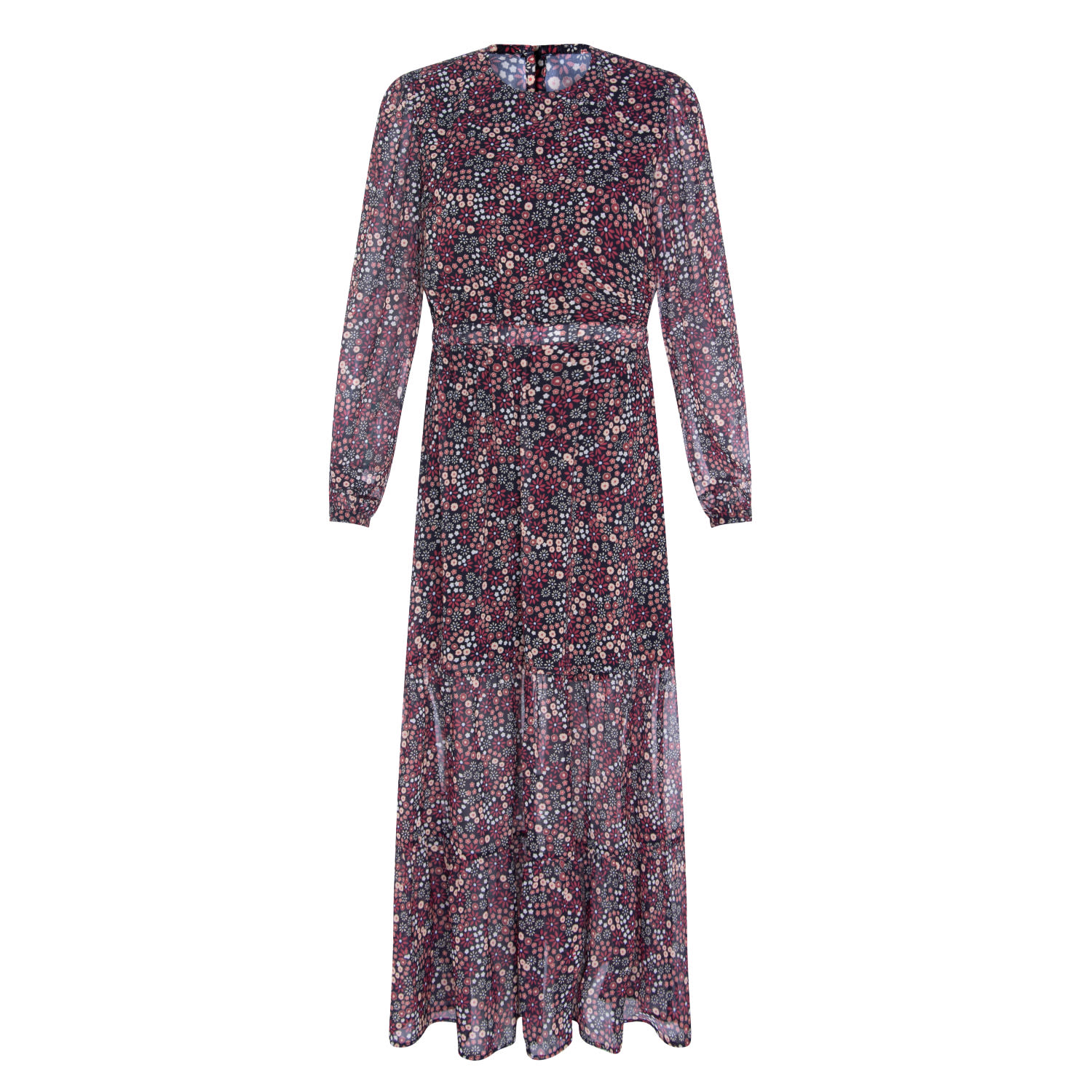 Women’s Brown Annecy Ditsy Floral Printed Midi Dress Extra Small Latelier London