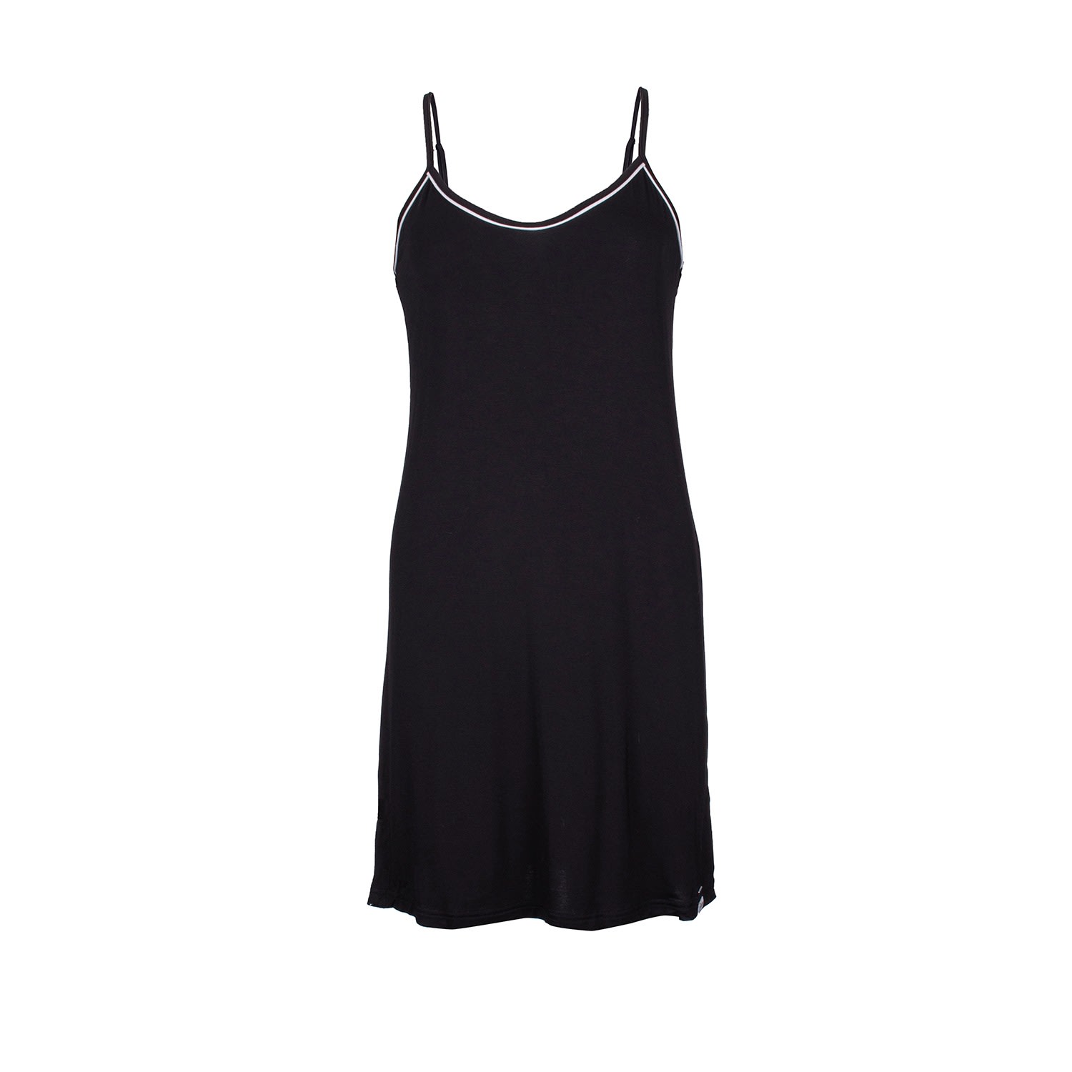Pretty You Women's Bamboo Chemise Nightdress In Black In Black