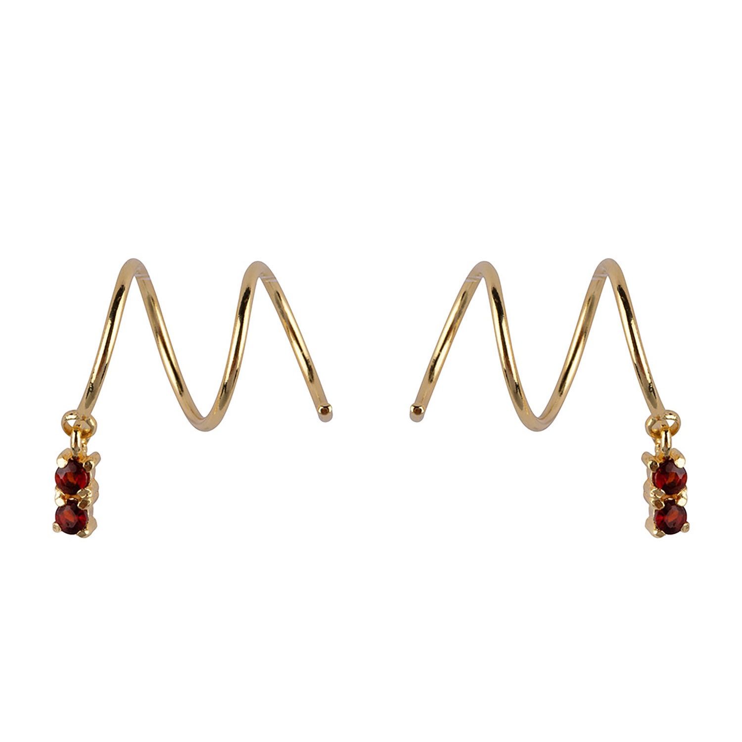 Ana Dyla Women's Gold / Red Rumi Garnet Earrings