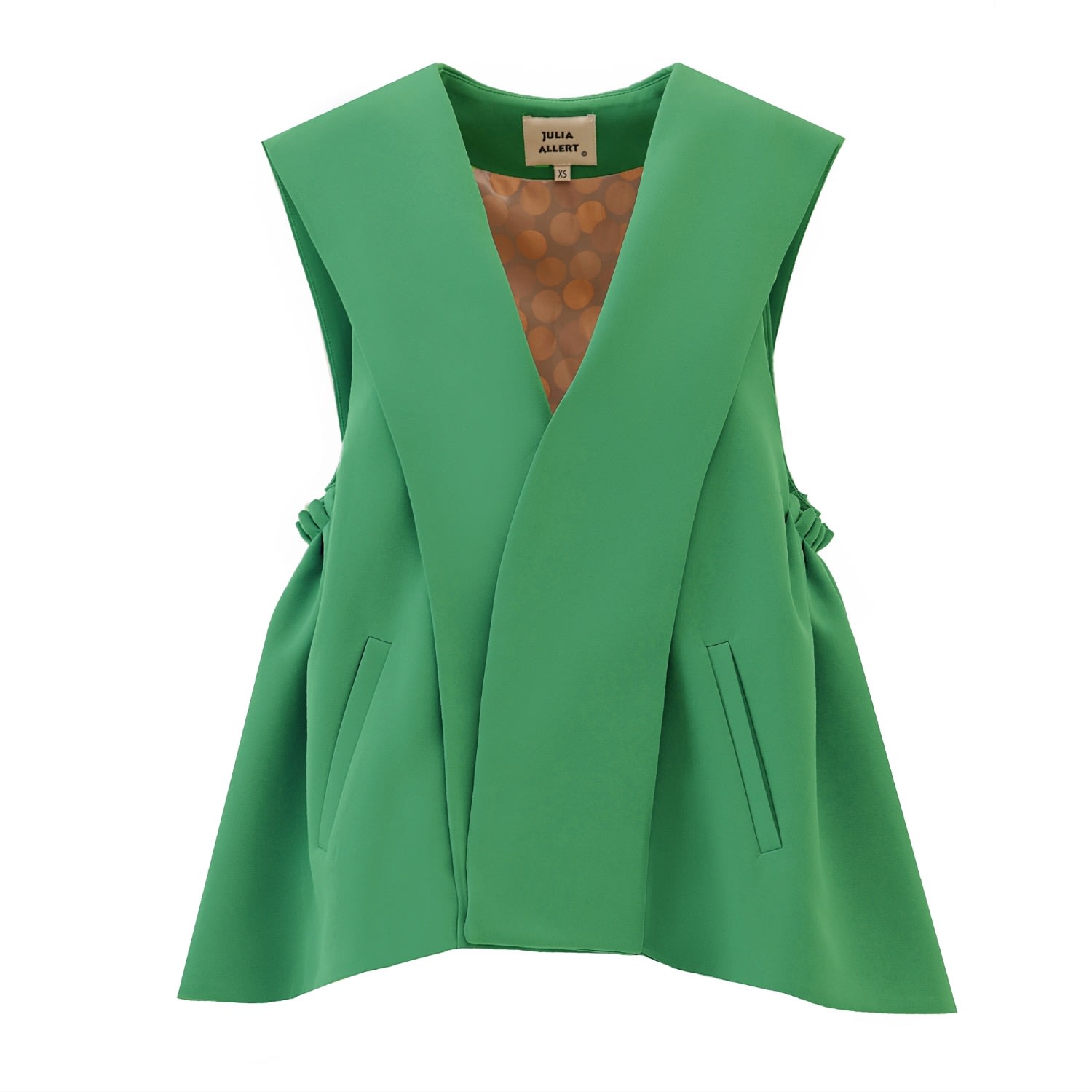 Julia Allert Women's Designer Blazer Vest Green In Green